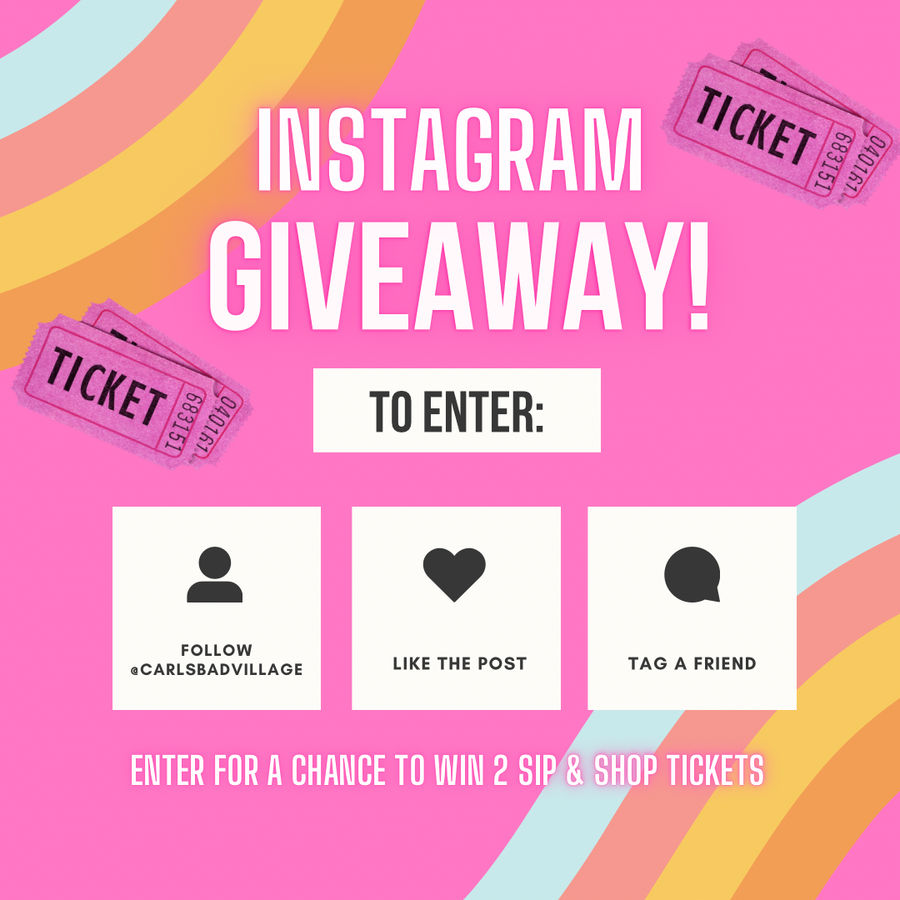Enter to Win Tickets for Carlsbad Village’s Sip & Shop Event!