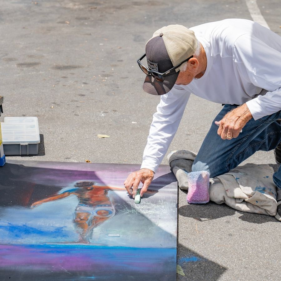 Chalk Art in the Village Colors Downtown Carlsbad This Weekend