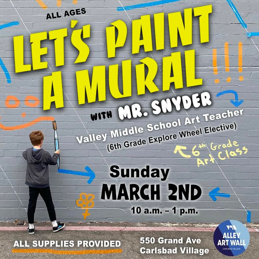 Elementary Students Invited to Paint a Mural in Carlsbad Village